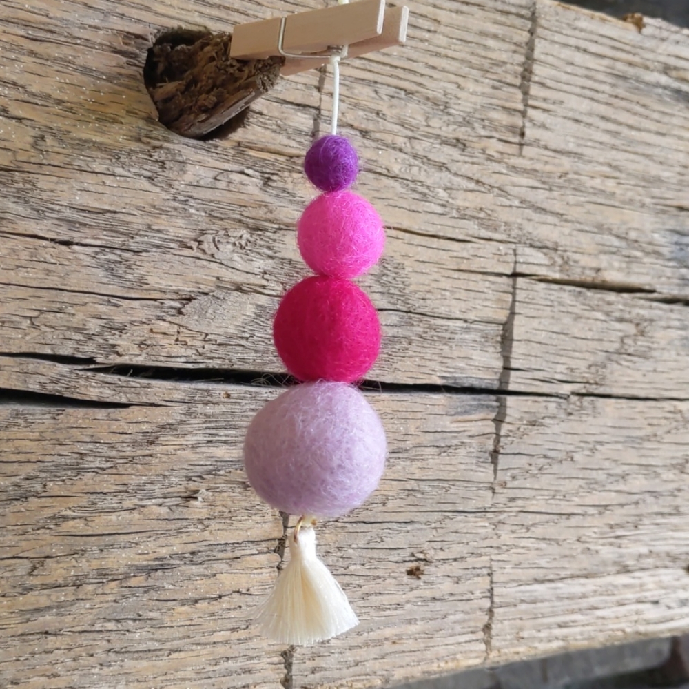 Felted wool ball essential oil diffuser